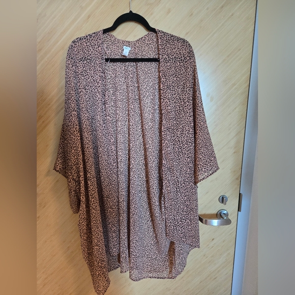 aerie Other - Aerie Leopard Print Sheer Kimono Wrap – O/S – Festival & Y2K Style